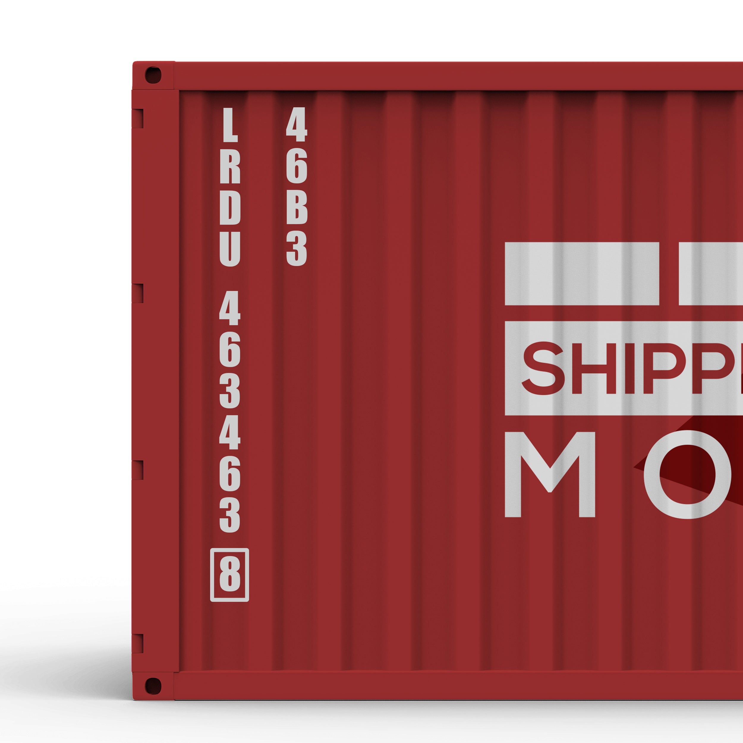 Vertical Shipping Container 2 Line Lettering Number Sticker Decals For ...