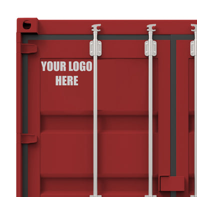 logo decal sticker on shipping container logo