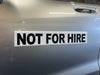 not for hire magnet sign