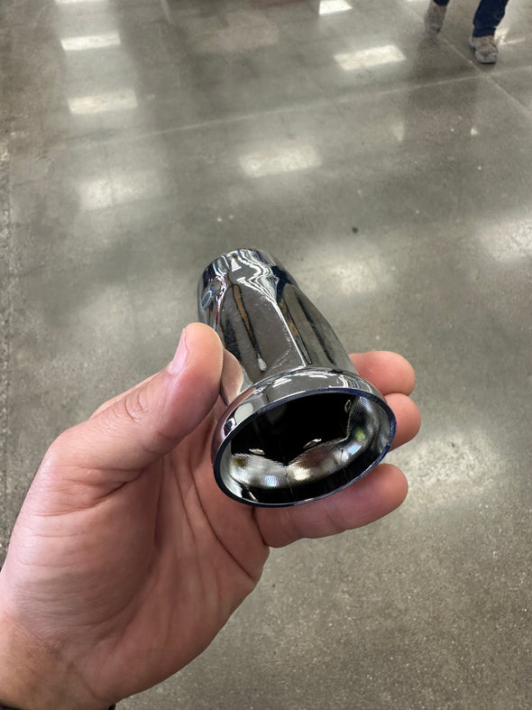 Semi-Truck or Commercial Vehicle 33MM Chrome Plastic Flange (Long Style) Lug Nut Cover