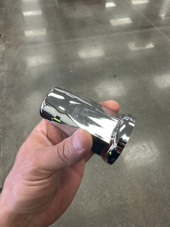 Semi-Truck or Commercial Vehicle 33MM Chrome Plastic Flange (Long Style) Lug Nut Cover