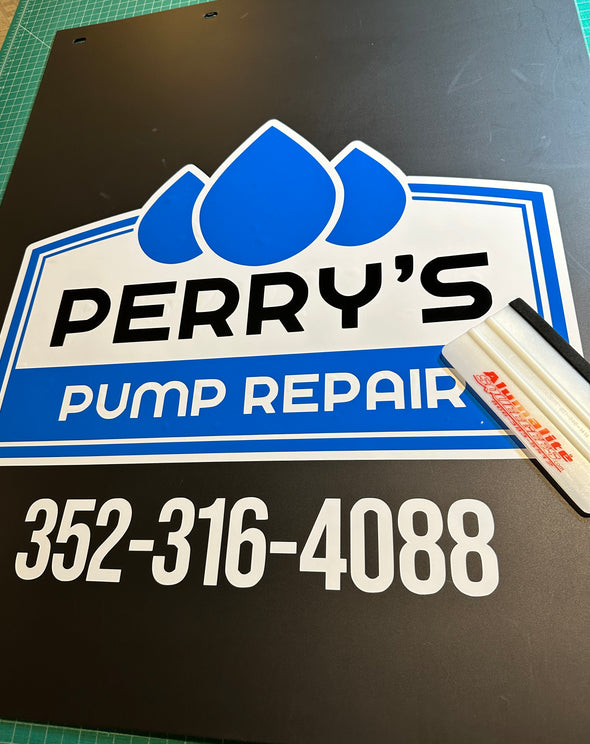 Custom Mud Flaps For Perry's Pump Repair