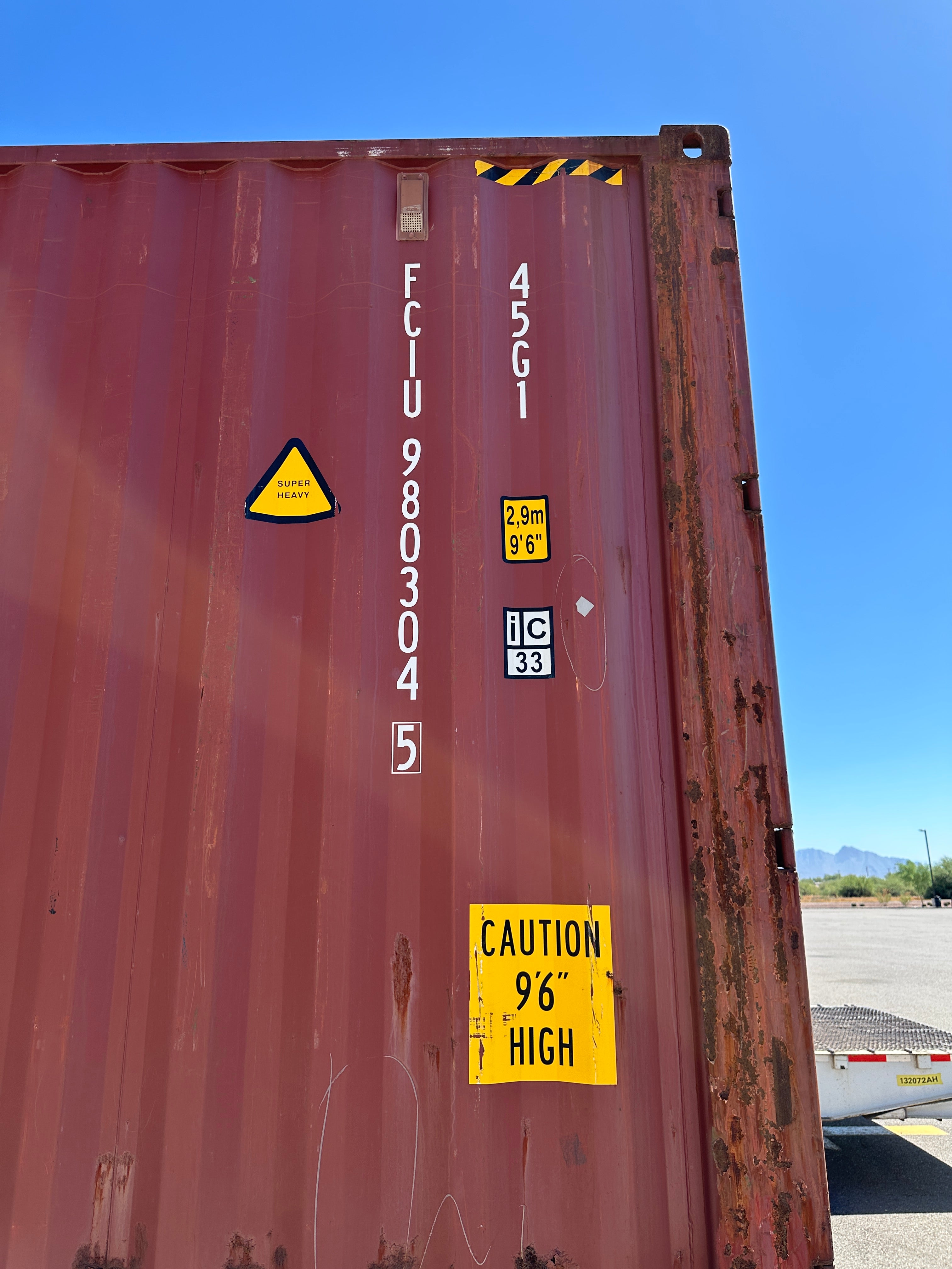 Vertical Shipping Container 2 Line Lettering Number Sticker Decals For ...