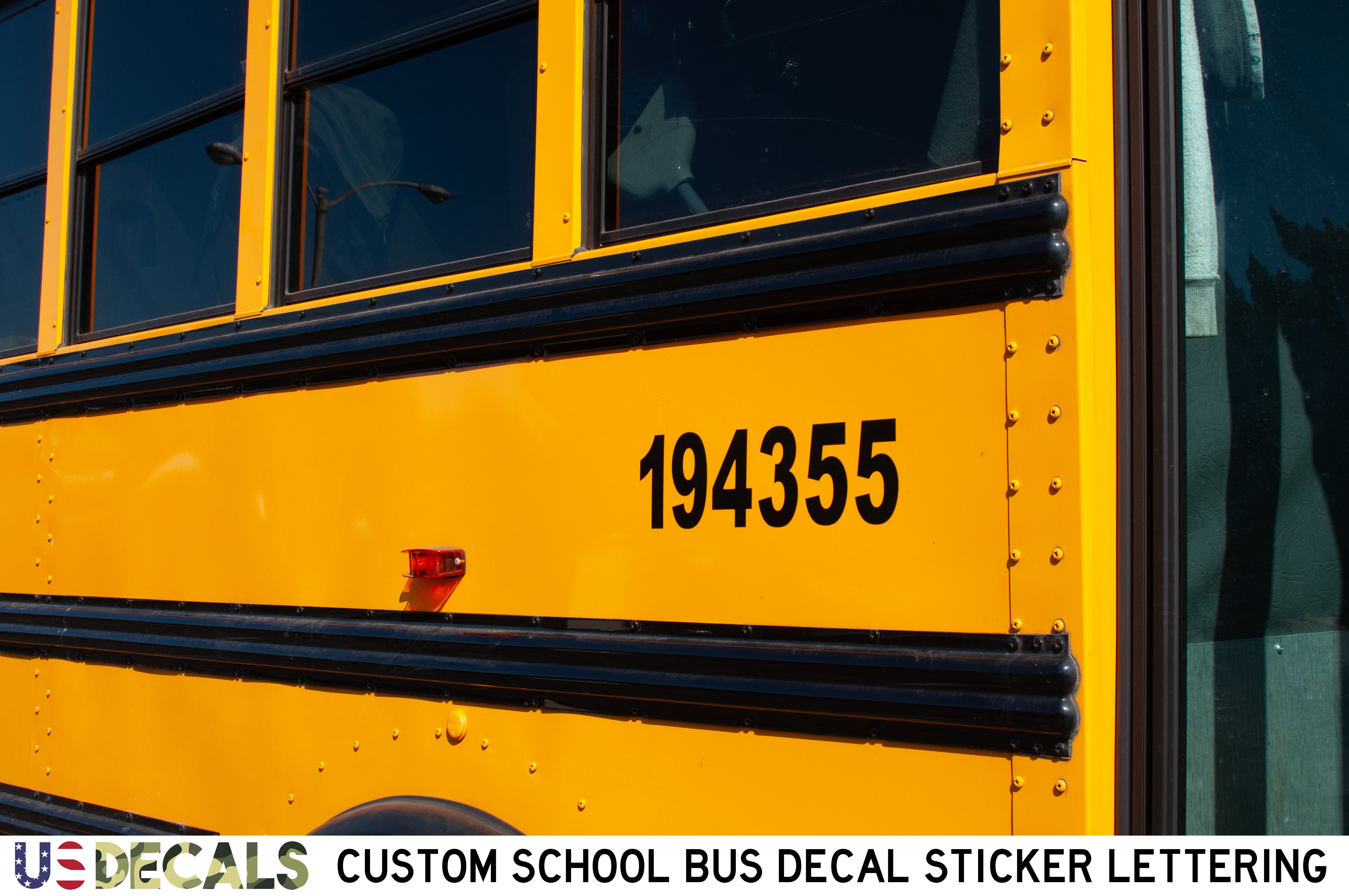 4-Inch Personalized Vinyl School Bus Lettering