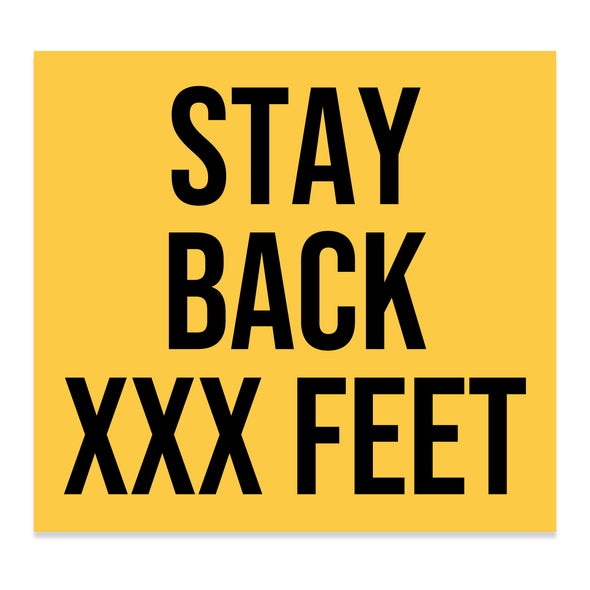 Stay Back 100 Feet Sticker Decal Sign For Shipping Container & Trailers