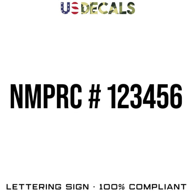NMPRC Number Decal Sticker, 2 Pack