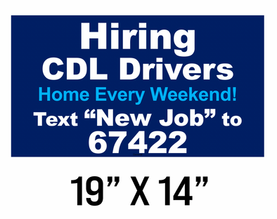 Custom Order for Orica (Hiring CDL Drivers) Decal Sign