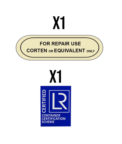 Certified Container Certification Scheme & For Repair Use Corten Signs