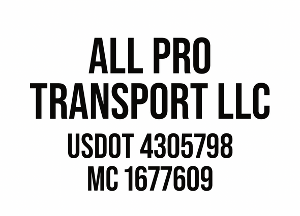 Custom Truck Door Decal Sign With Company Name & USDOT