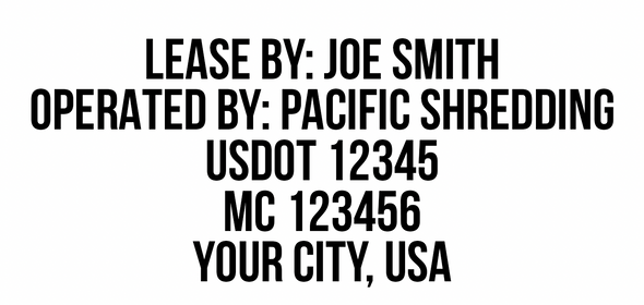 Custom Order for Joe Smith