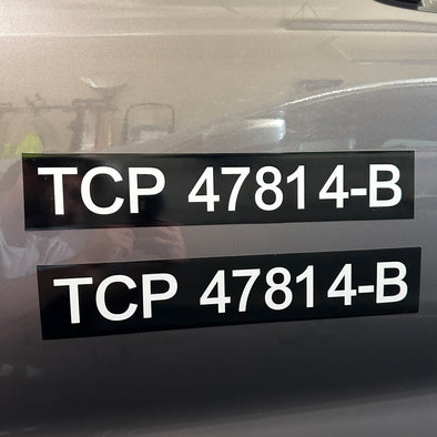 TCP Number Magnetic Signs | TCP Magnet Sign, 2 Pack