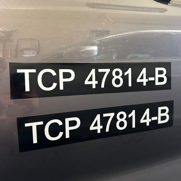 TCP Number Magnetic Signs | TCP Magnet Sign, 2 Pack