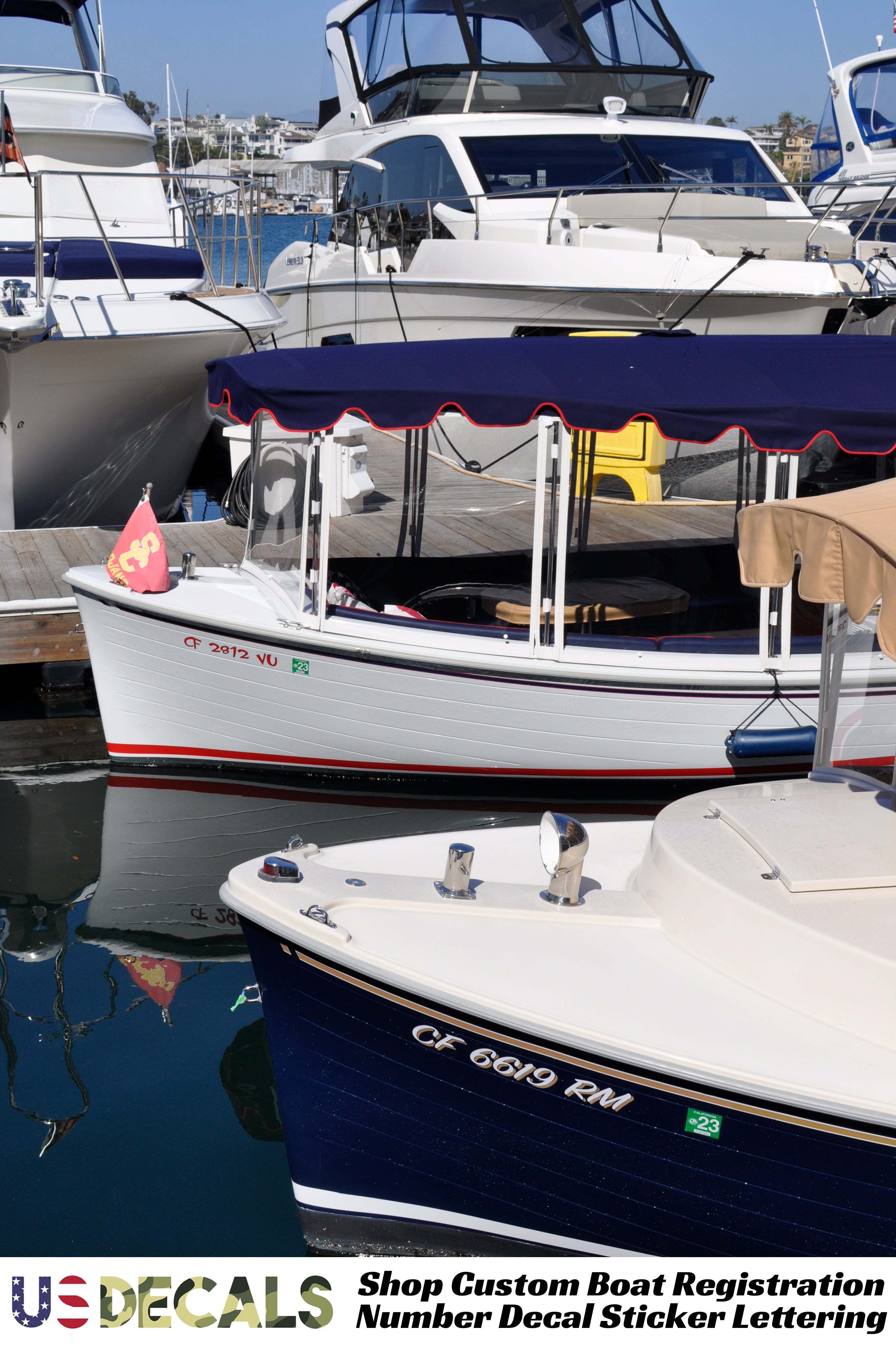 Boat Sticker Lettering Custom Boat Registration Number Regulation Decal Sticker Lettering, 2 ...