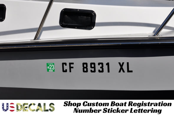 boat registration number decal sticker 