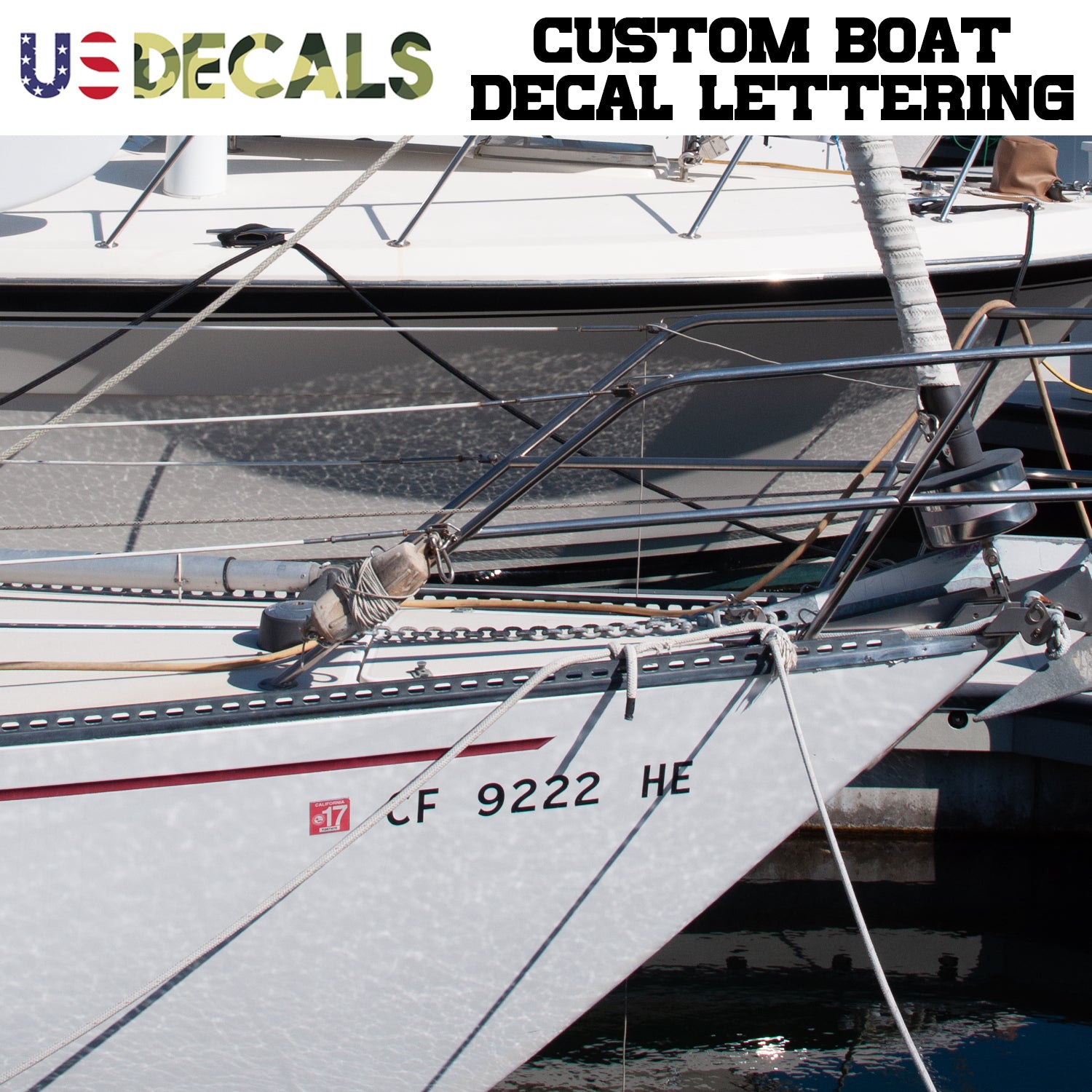 Custom Boat Registration Number Identification Regulation Decal Sticke ...
