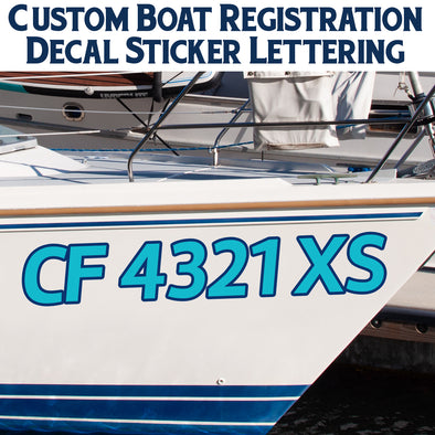 boat registration decal sticker lettering