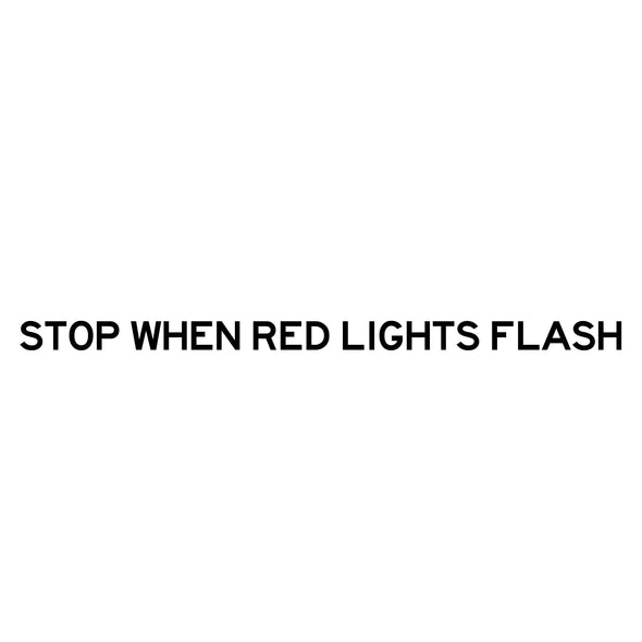 School Bus Unit "Stop When Red Lights Flash" Lettering Decal Stickers, 2 Pack