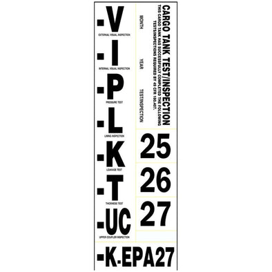 Cargo Tank Annual Inspection Label - Vinyl For Compliance
