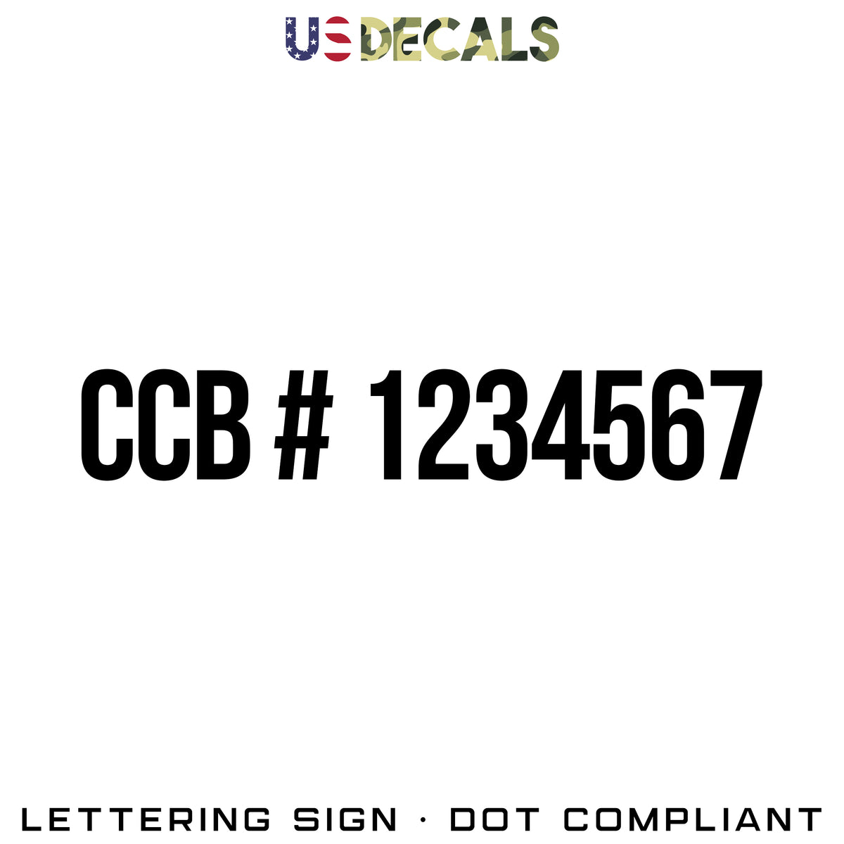 Write All Cbnumber CCB # Number Decal Sticker, 2 Pack – US Decals