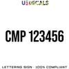cmp number decal