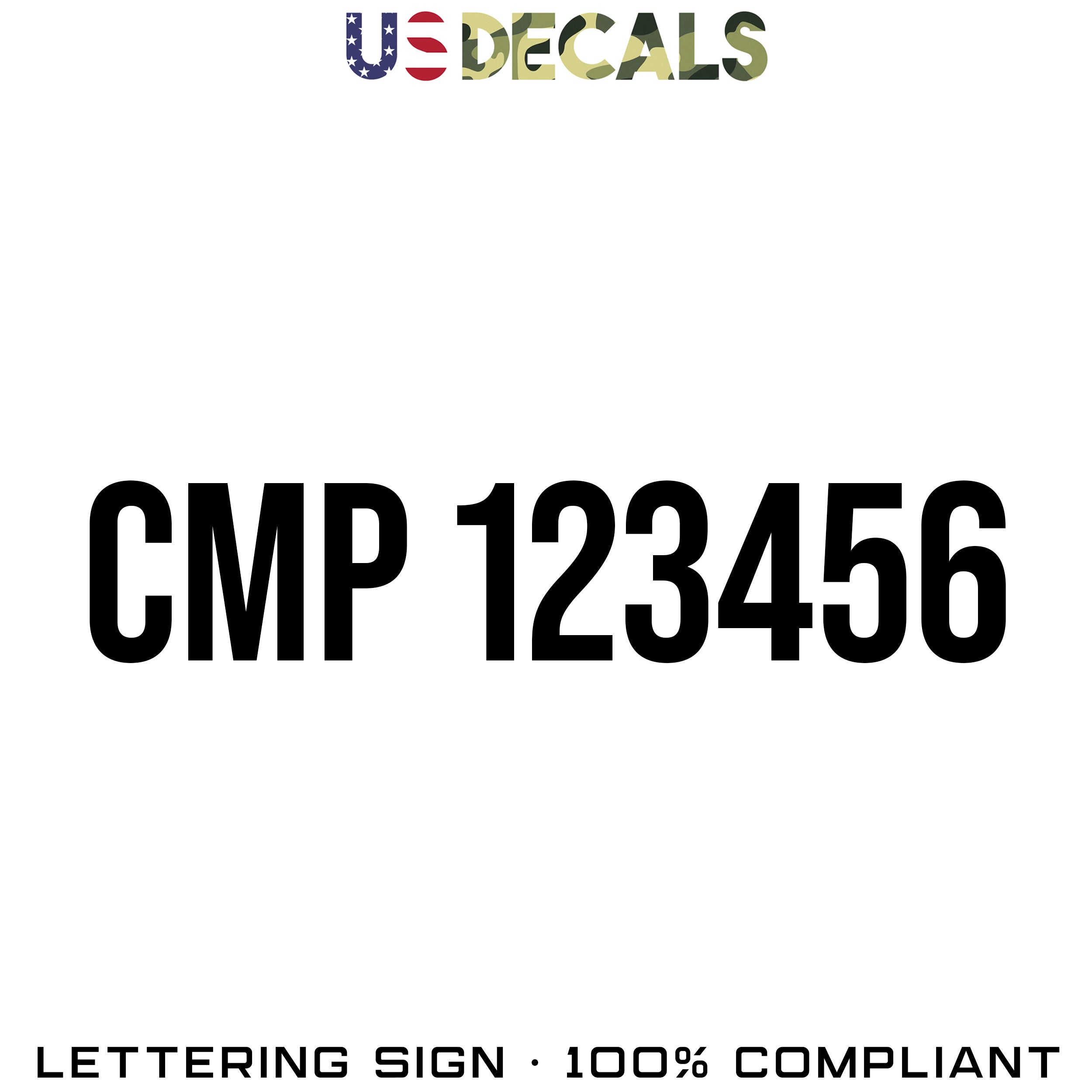 CMP Number Decal Sticker, 2 Pack – US Decals