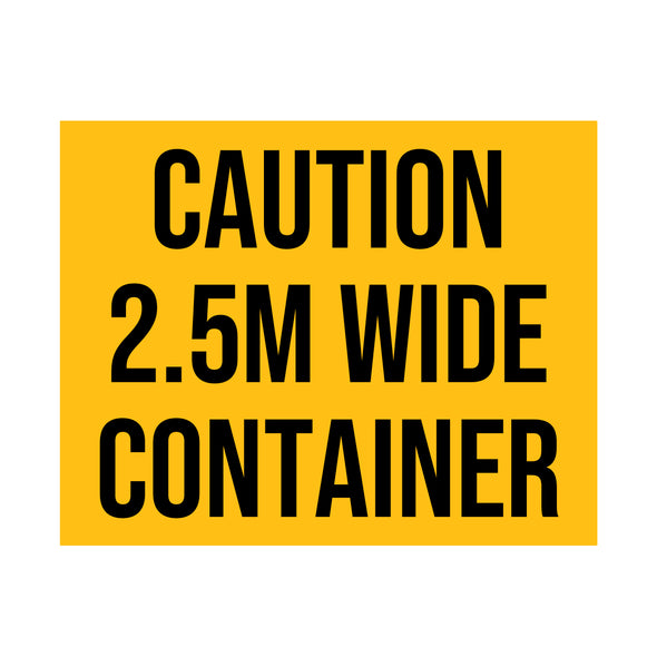 Caution 2.5M Wide Container Decal Sticker For Shipping Containers