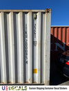 custom vertical shipping container decal stickers
