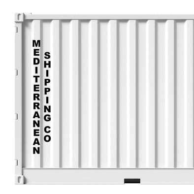 Vertical Shipping Business Name For Shipping Container | Decal Sticker Sign