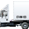 ct-hw number decal sticker lettering