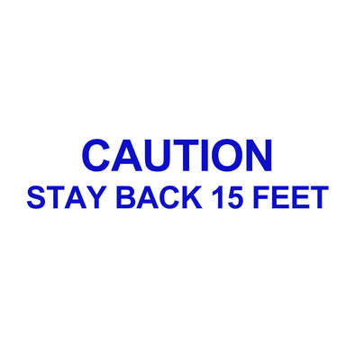 Caution Stay Back 15 Feet Decal Sticker Sign for Trailers