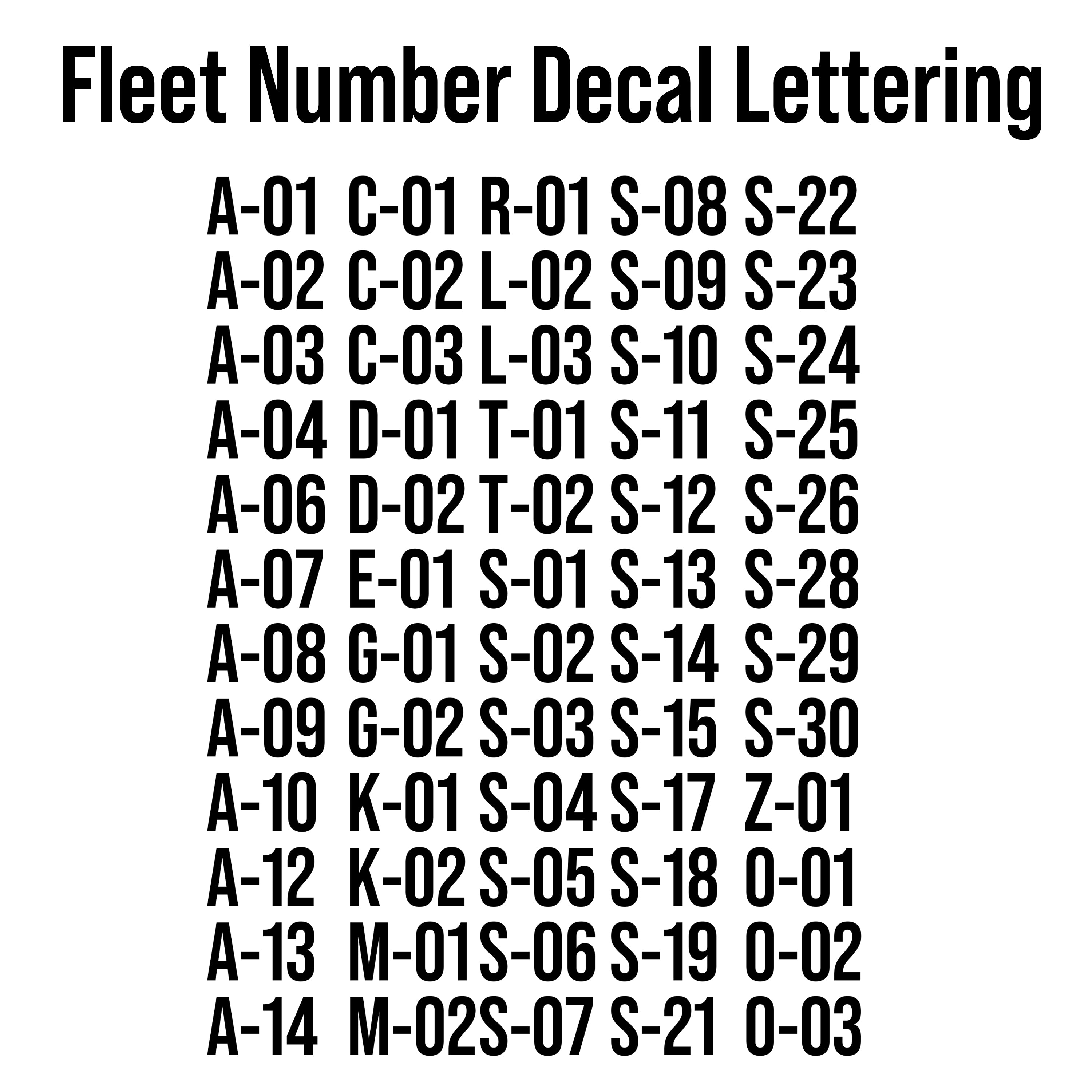 Fleet Number Decal Lettering for Shipping Containers or Semi-Truck Tra ...