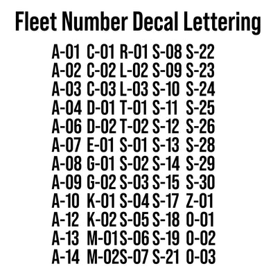 Fleet Number Decal Lettering for Shipping Containers or Semi-Truck Trailers Number Decal Signs