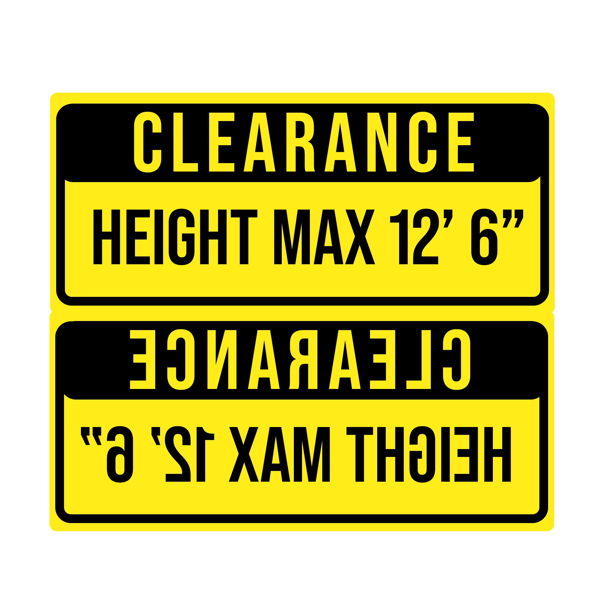 Trailer Box Height Reversed Decal Stickers (Custom) – US Decals