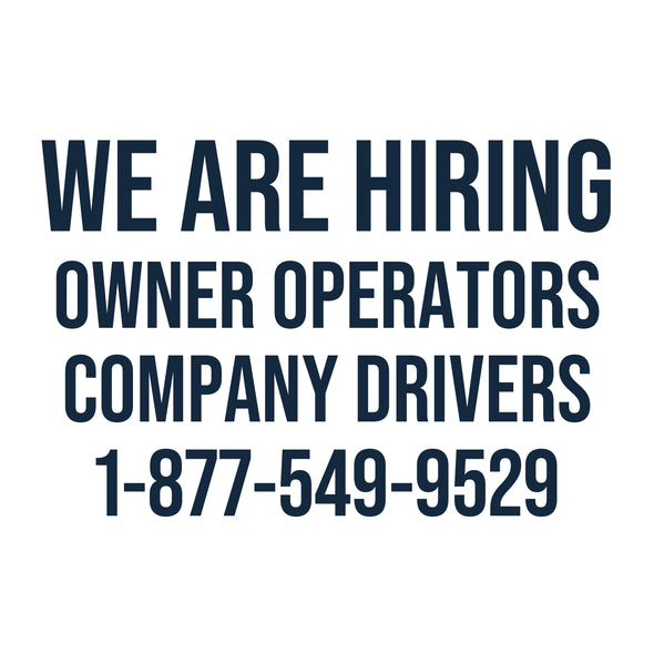 We are Hiring Owner Operators Company Drivers Decal Sticker For Shipping Containers or Trailers