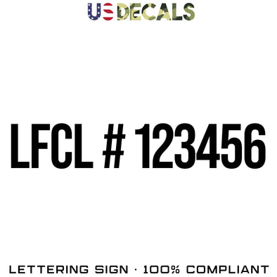 LFCL Number Decal Sticker, 2 Pack