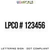 lpco number decal