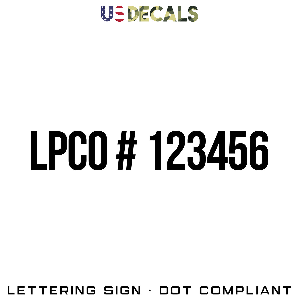 LPCO # Number Decal Sticker, 2 Pack – US Decals