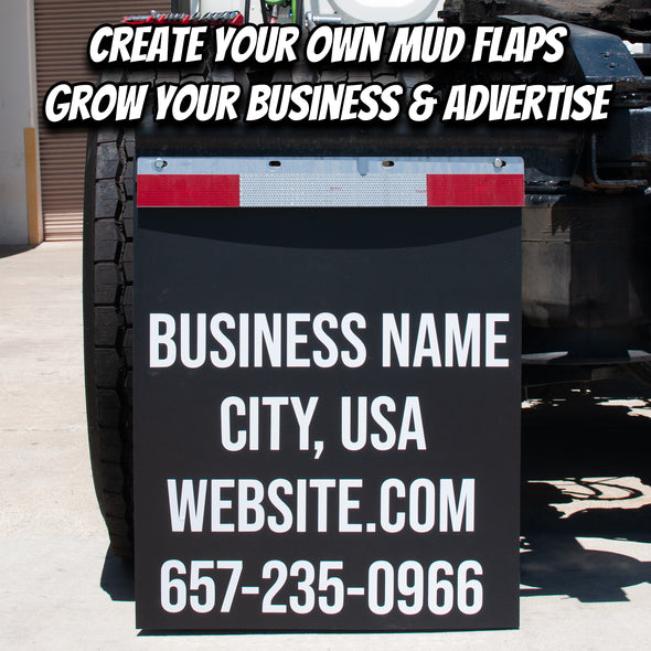 Custom Semi-Truck Mud Flaps | Add Your Own Text Or Logo | 4 Lines