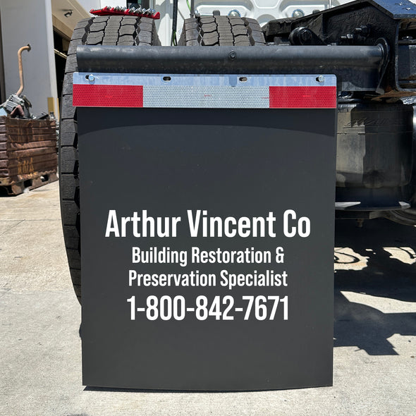 Custom Mud Flaps For Arthur Vincent Building Restoration & Preservation Specialist