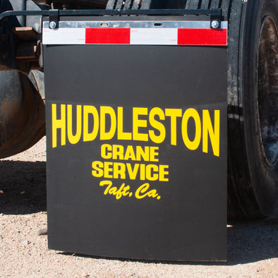 Custom Mud Flap Order for Huddleston Crane Service (For Work Trucks, Big Trucks, Semi-Truck, Box Trucks)