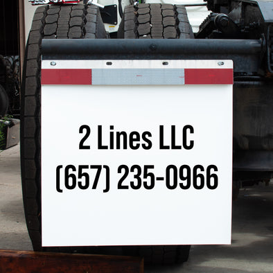 custom logo or text mud flaps for work trucks business trucks semi trucks