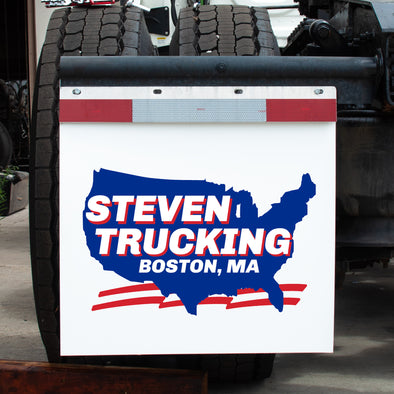 custom business logo truck mud flaps