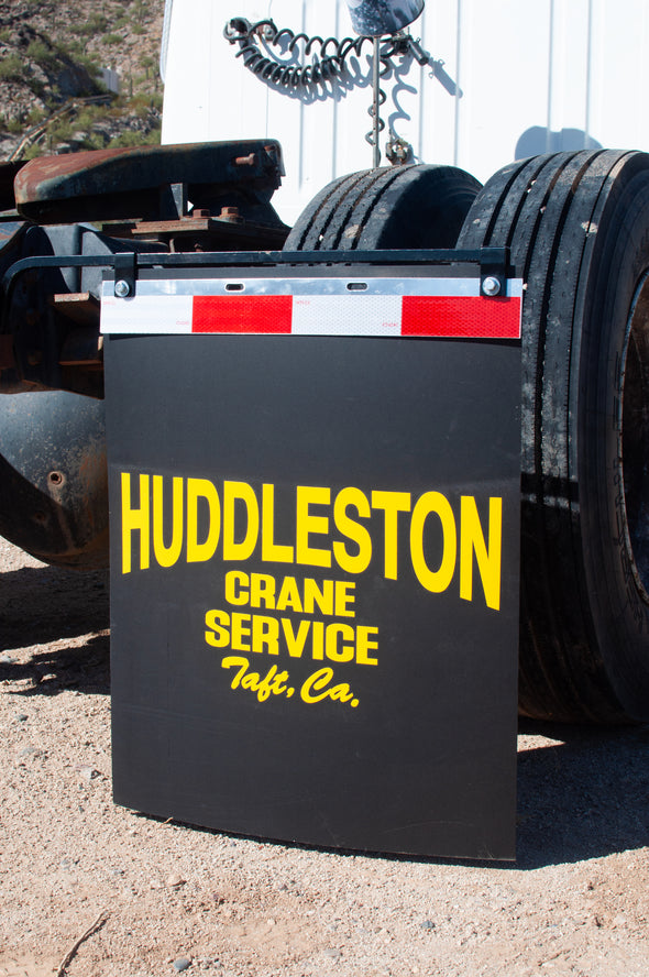 Custom Mud Flap Order for Huddleston Crane Service