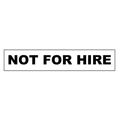 not for hire sign magnetic