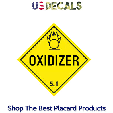 Hazard Class 5: Oxidizer Placard Sign