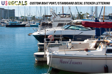 custom boat name starboard port lettering decal sticker
