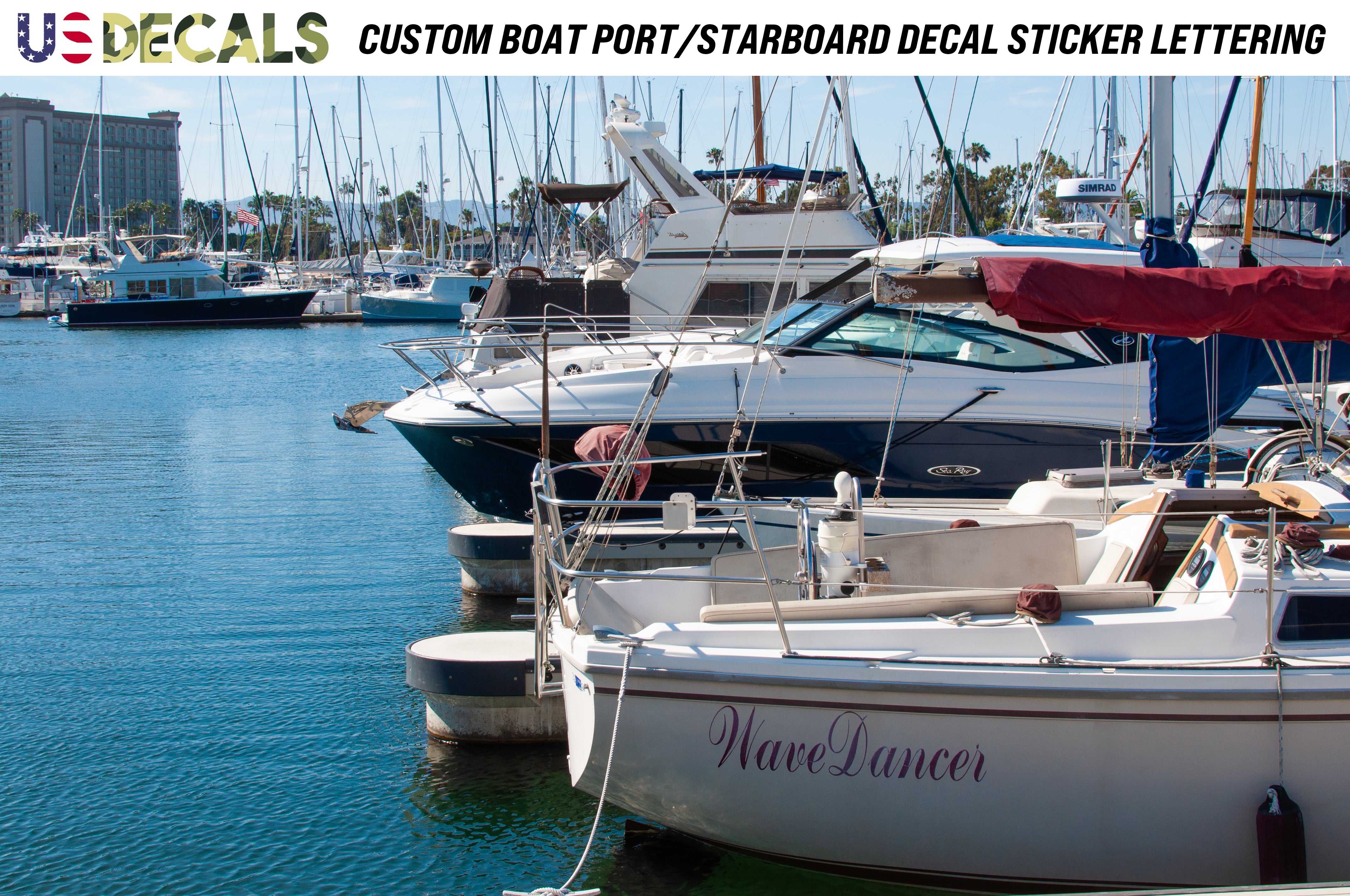 Label Sticker Port Custom Boat Port Starboard Name Lettering Decal Sticker, 2 Pack – US Decals