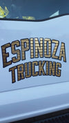 metallic truck door lettering