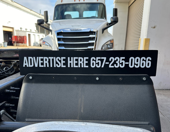 Custom 24" x 6" Quarter Fender Mud Flaps | Add Your Own Text Or Logo | 1 Line