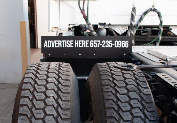 Custom 24" x 6" Quarter Fender Mud Flaps | Add Your Own Text Or Logo | 1 Line